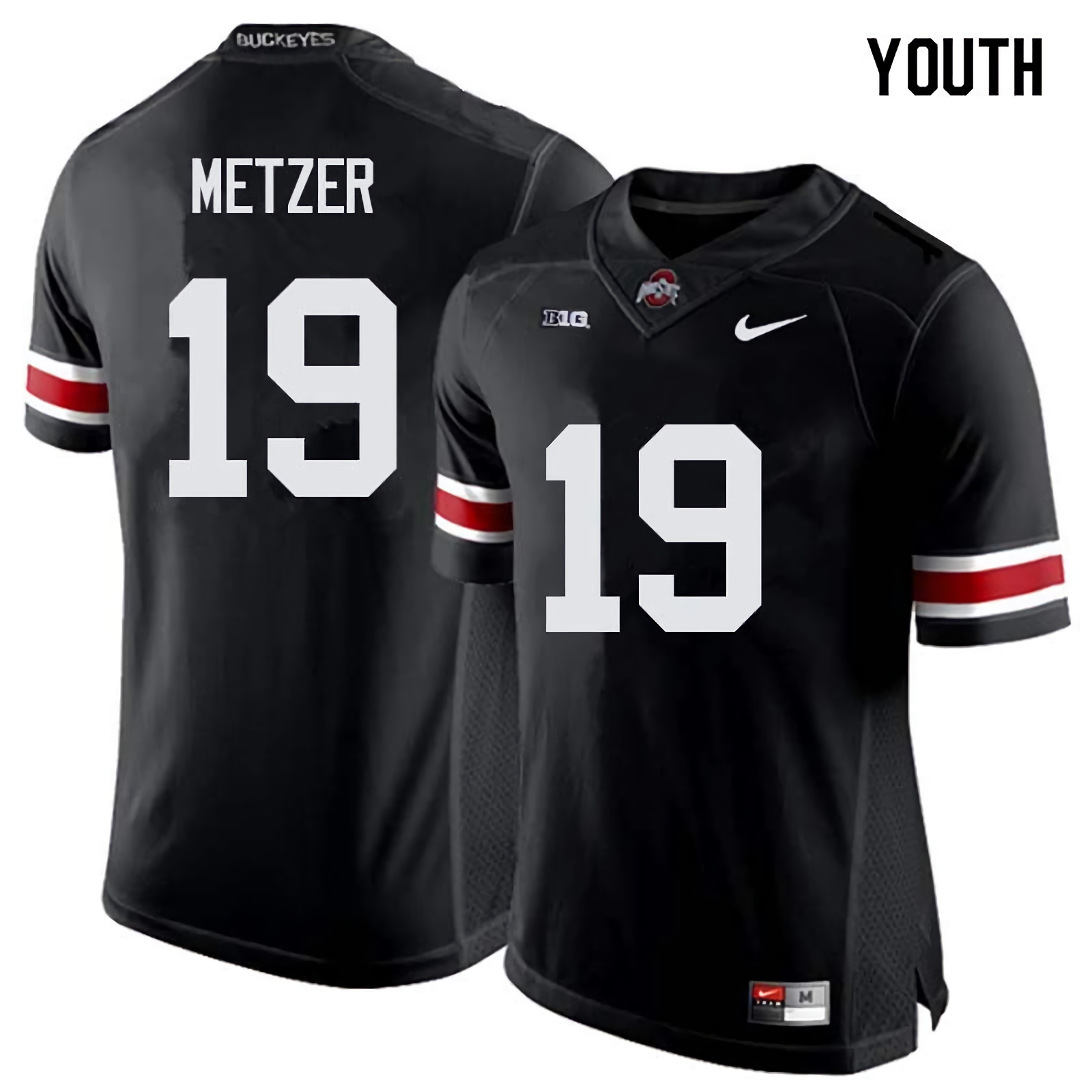 Jake Metzer Ohio State Buckeyes Youth NCAA #19 Nike Black College Stitched Football Jersey PZO5256FP